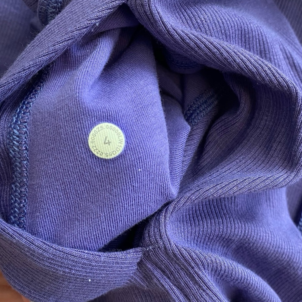 Lululemon Modal Wrap Romper 4" Skort Mini Dress Charged Indigo Purple size 4 - Picture 10 of 11